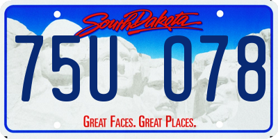 SD license plate 75UO78