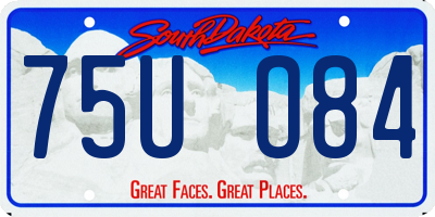SD license plate 75UO84