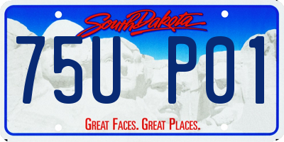 SD license plate 75UP01