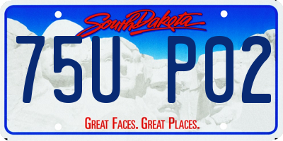 SD license plate 75UP02