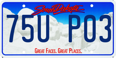 SD license plate 75UP03