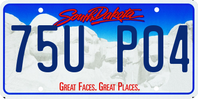 SD license plate 75UP04