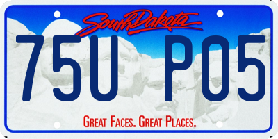 SD license plate 75UP05