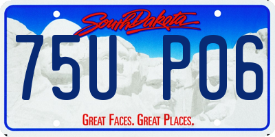 SD license plate 75UP06