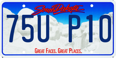 SD license plate 75UP10
