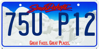 SD license plate 75UP12