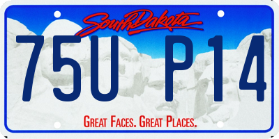 SD license plate 75UP14