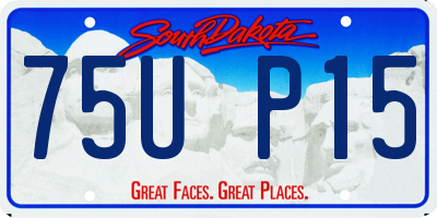 SD license plate 75UP15