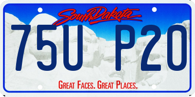 SD license plate 75UP20