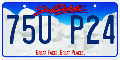 SD license plate 75UP24