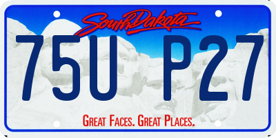 SD license plate 75UP27