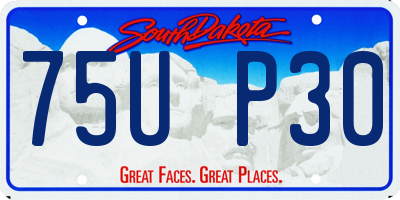 SD license plate 75UP30