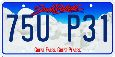 SD license plate 75UP31