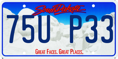 SD license plate 75UP33