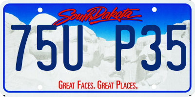 SD license plate 75UP35