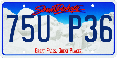 SD license plate 75UP36