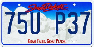 SD license plate 75UP37