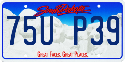 SD license plate 75UP39
