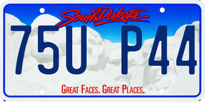 SD license plate 75UP44