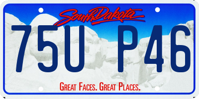 SD license plate 75UP46