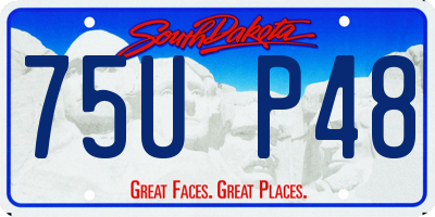 SD license plate 75UP48