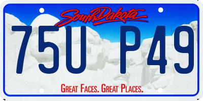 SD license plate 75UP49