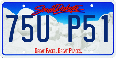 SD license plate 75UP51