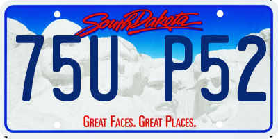 SD license plate 75UP52
