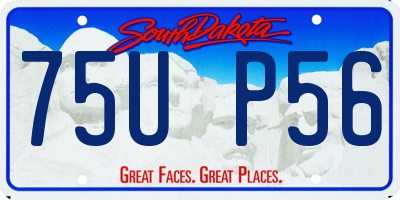 SD license plate 75UP56