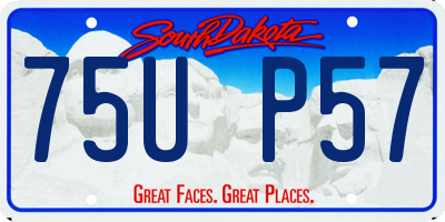 SD license plate 75UP57