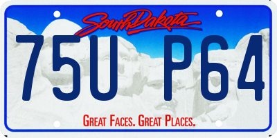 SD license plate 75UP64
