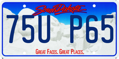 SD license plate 75UP65