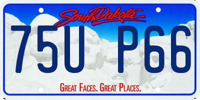 SD license plate 75UP66