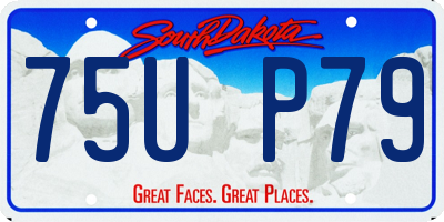 SD license plate 75UP79