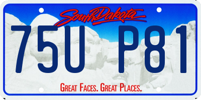 SD license plate 75UP81
