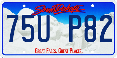 SD license plate 75UP82