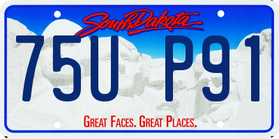 SD license plate 75UP91