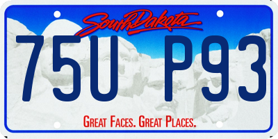 SD license plate 75UP93