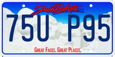 SD license plate 75UP95