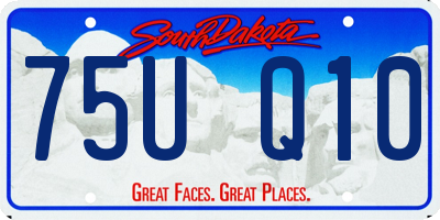 SD license plate 75UQ10