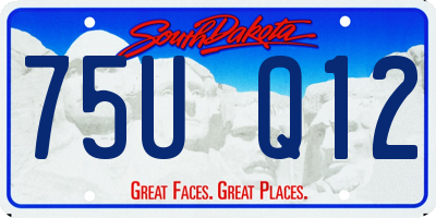 SD license plate 75UQ12