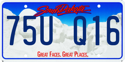 SD license plate 75UQ16