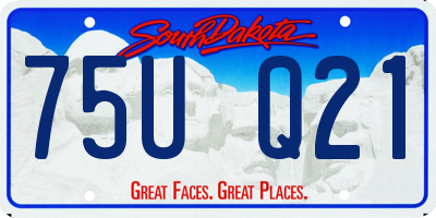 SD license plate 75UQ21