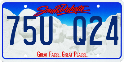 SD license plate 75UQ24
