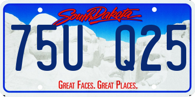 SD license plate 75UQ25