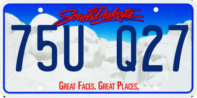 SD license plate 75UQ27