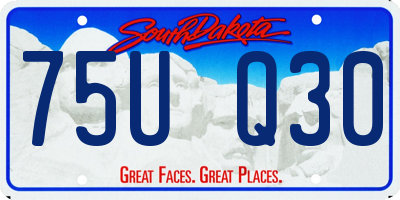 SD license plate 75UQ30