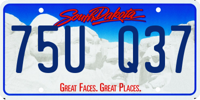 SD license plate 75UQ37