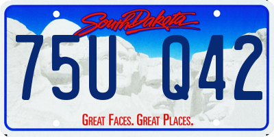 SD license plate 75UQ42