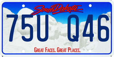 SD license plate 75UQ46